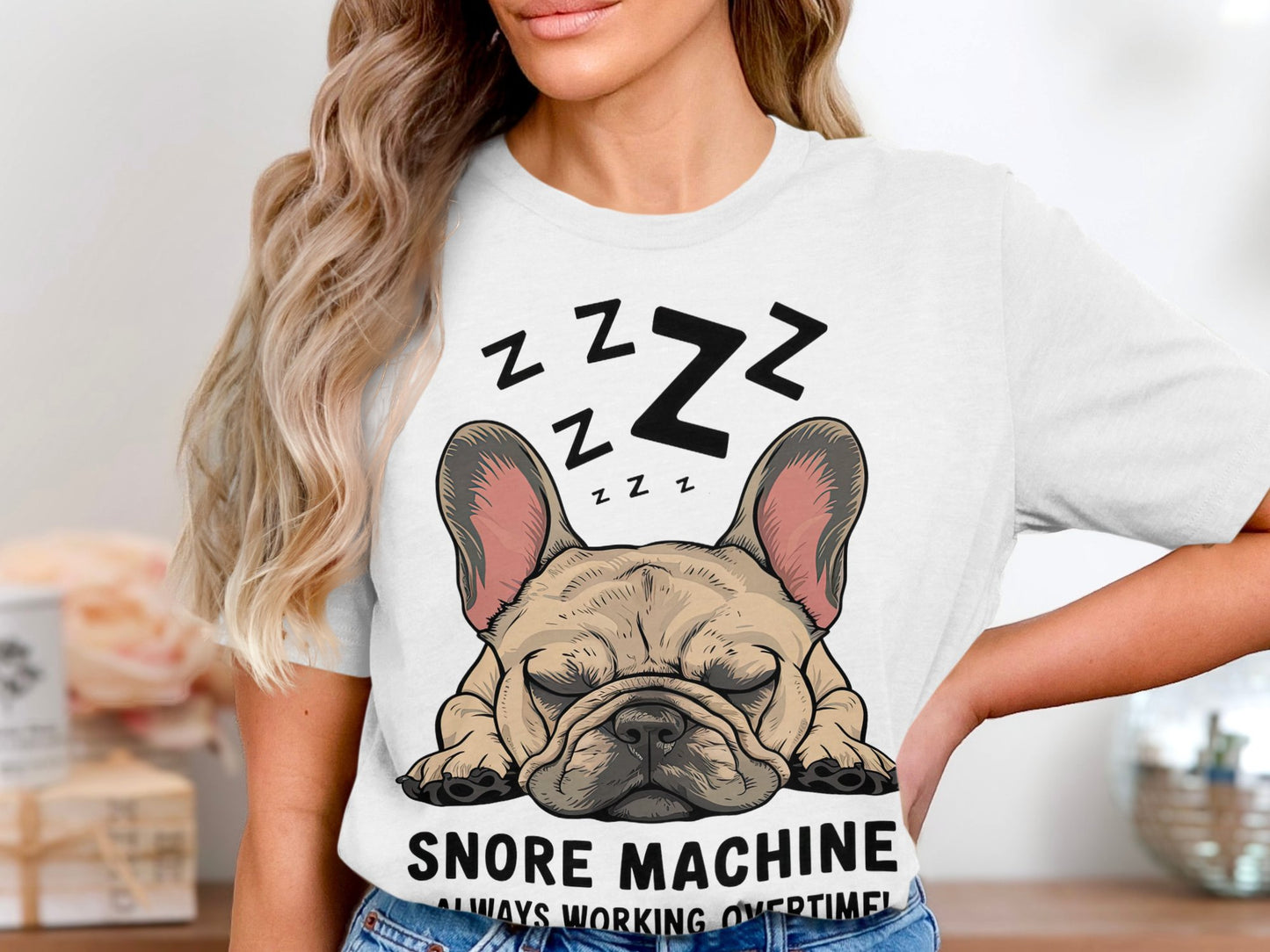 Snore Machine - French Bulldog Deep Sleep Tee