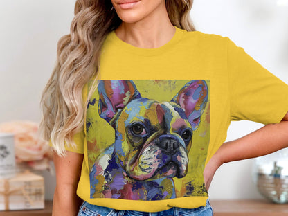 Frenchie Palette Tee - A Canvas of Canine Charm