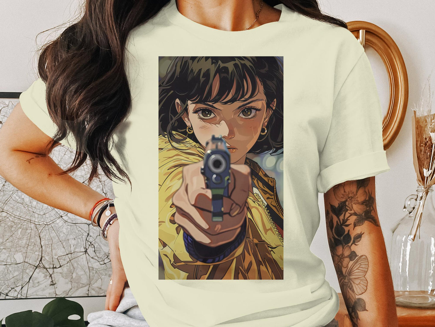 Intense Stare - Anime-Inspired Graphic Tee