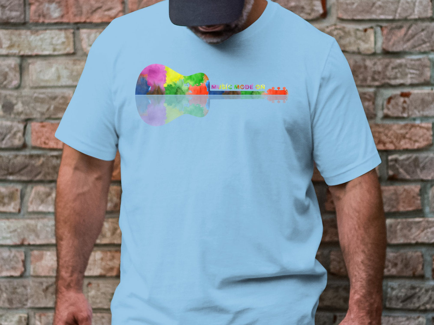 Music Mode: ON Vintage Guitar Logo Tee