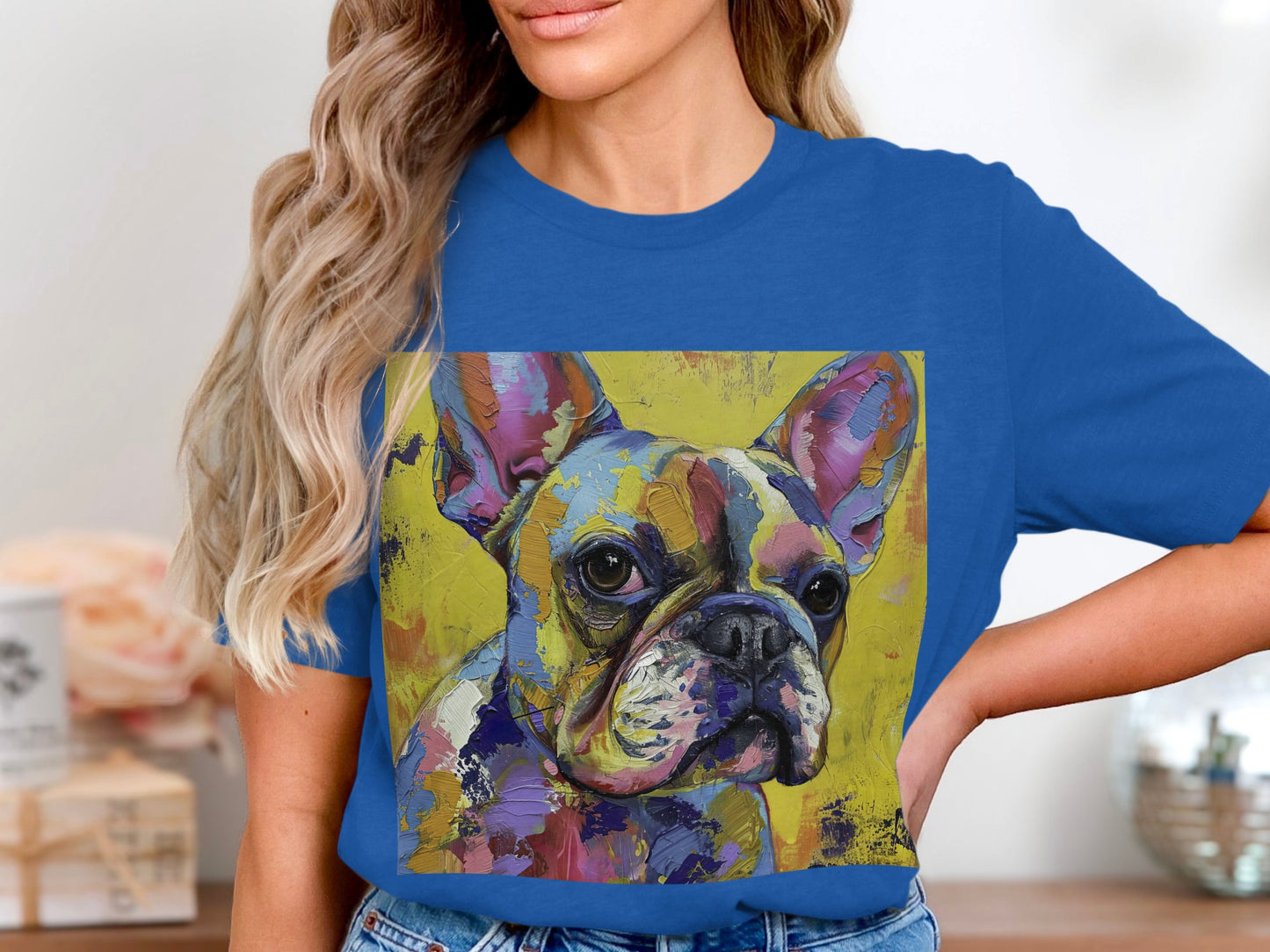 Frenchie Palette Tee - A Canvas of Canine Charm