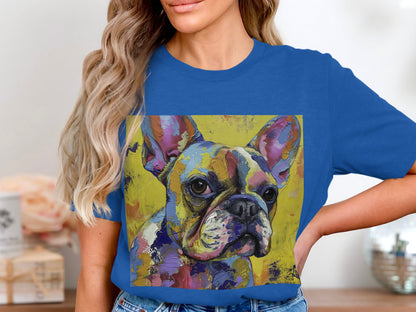 Frenchie Palette Tee - A Canvas of Canine Charm