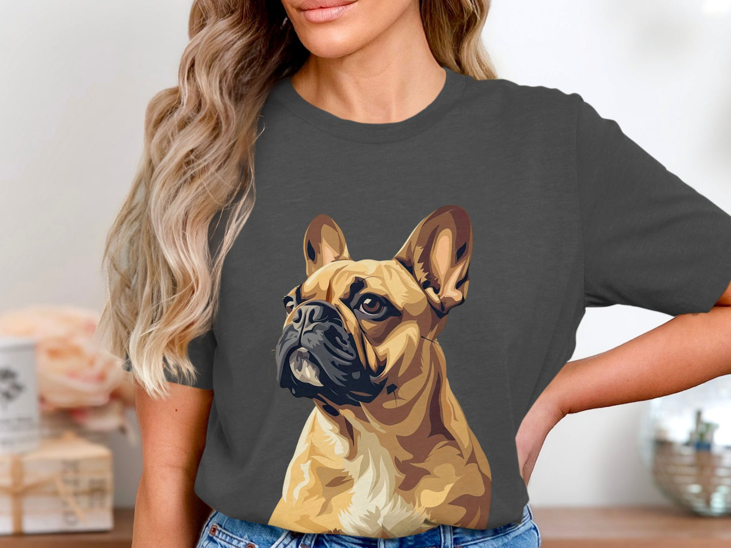 Noble Gaze French Bulldog Tee - Timeless Elegance
