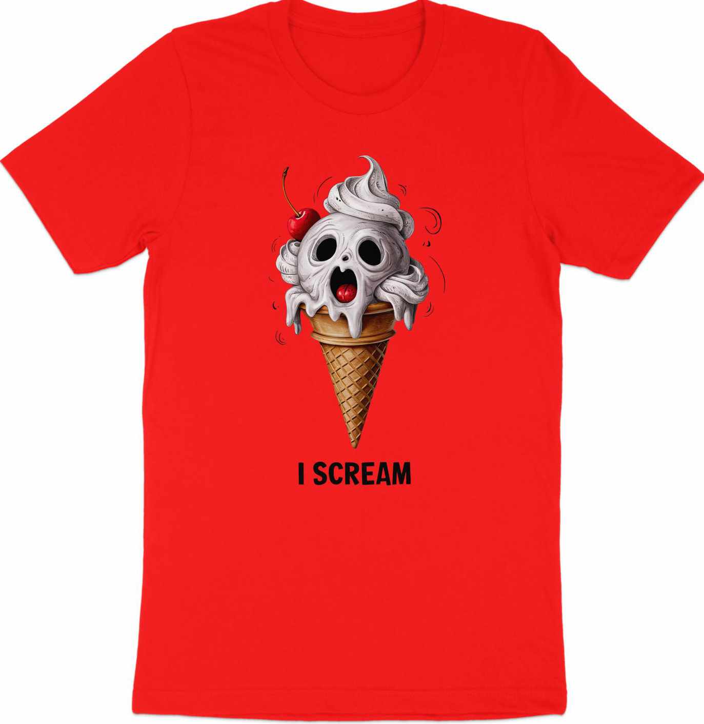 Chilling Treat Tee - Spooky & Sweet Ice Cream Skull