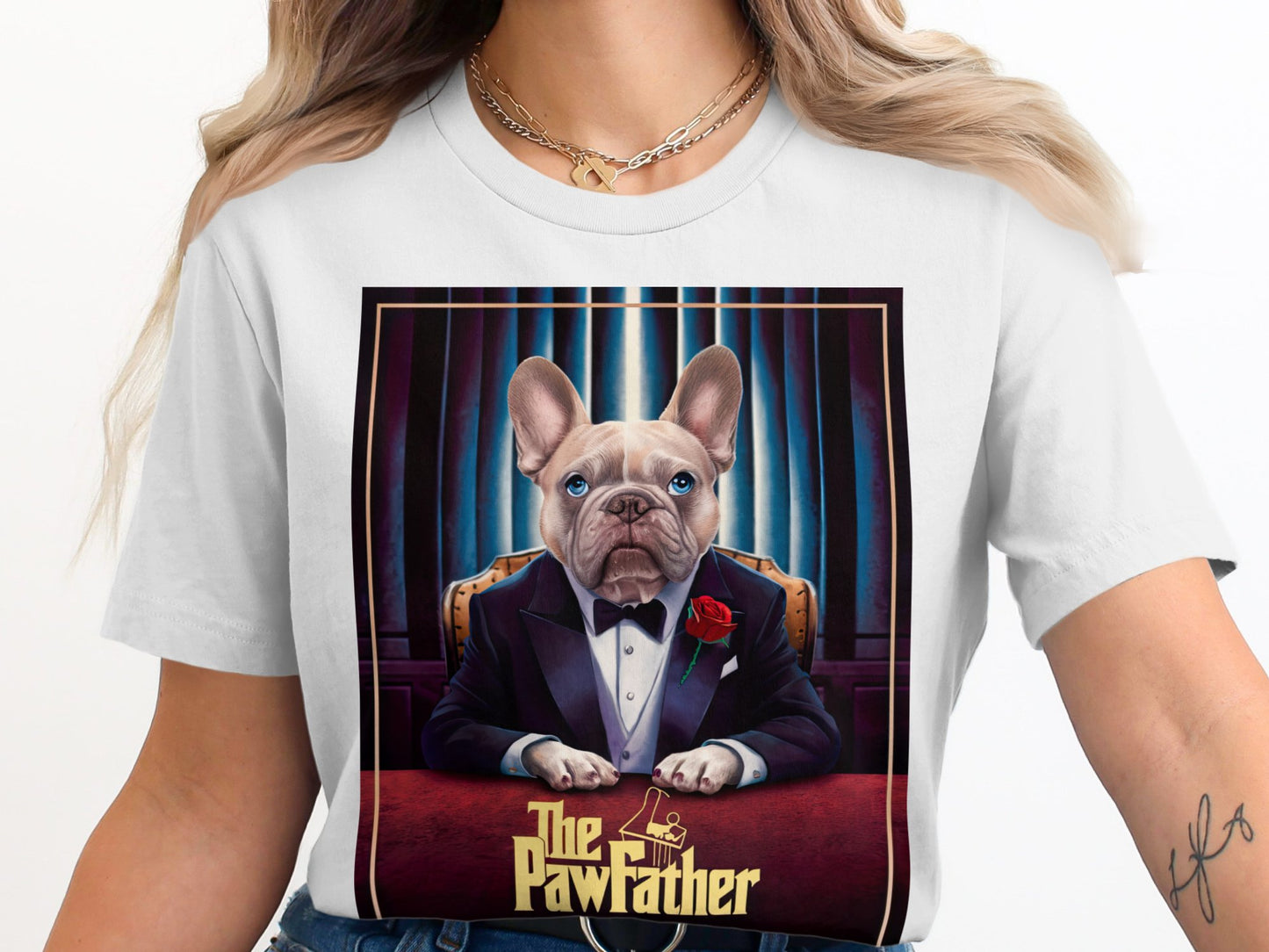 The PawFather - Elegant French Bulldog Graphic Tee