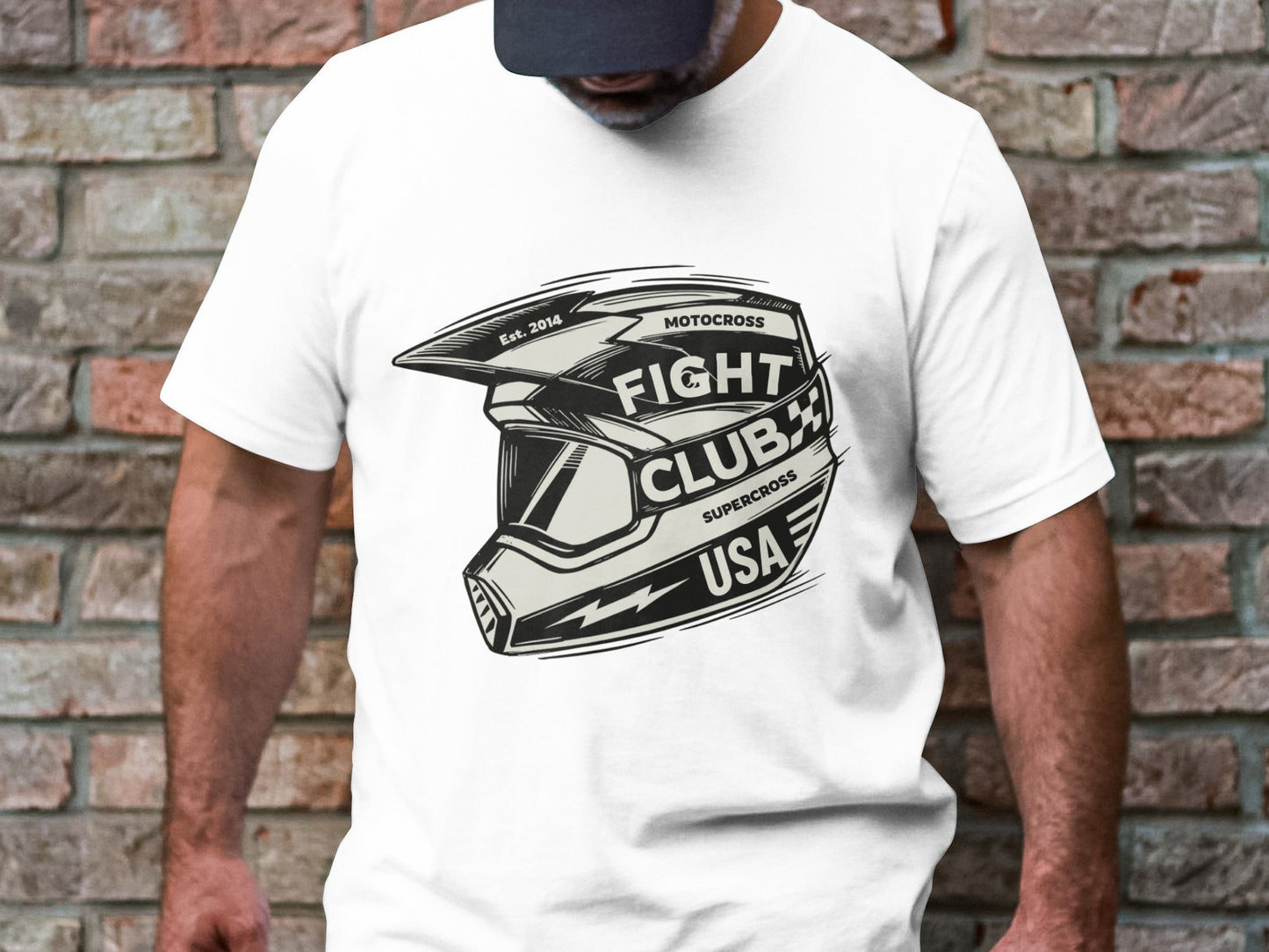 Motocross and Supercross Fans Fight Club - Helmet Tee