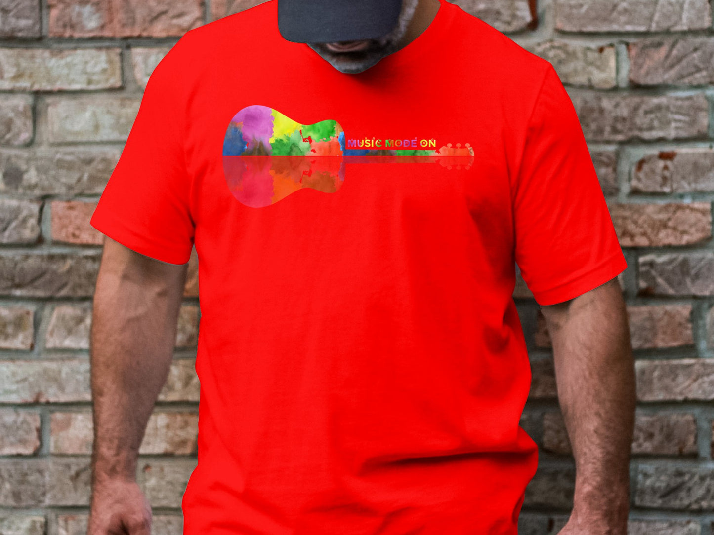 Music Mode: ON Vintage Guitar Logo Tee