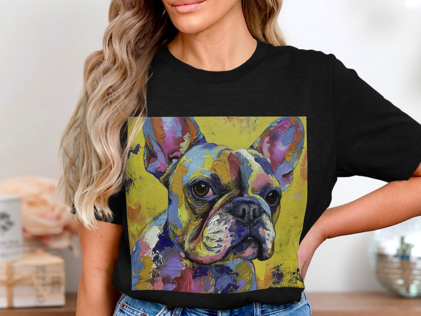 Frenchie Palette Tee - A Canvas of Canine Charm