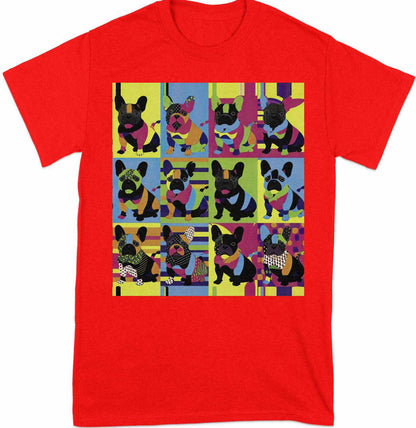 Kaleidoscope Canines Tee - Patchwork Pups in Technicolor!