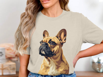 Noble Gaze French Bulldog Tee - Timeless Elegance