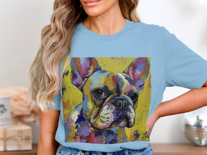 Frenchie Palette Tee - A Canvas of Canine Charm