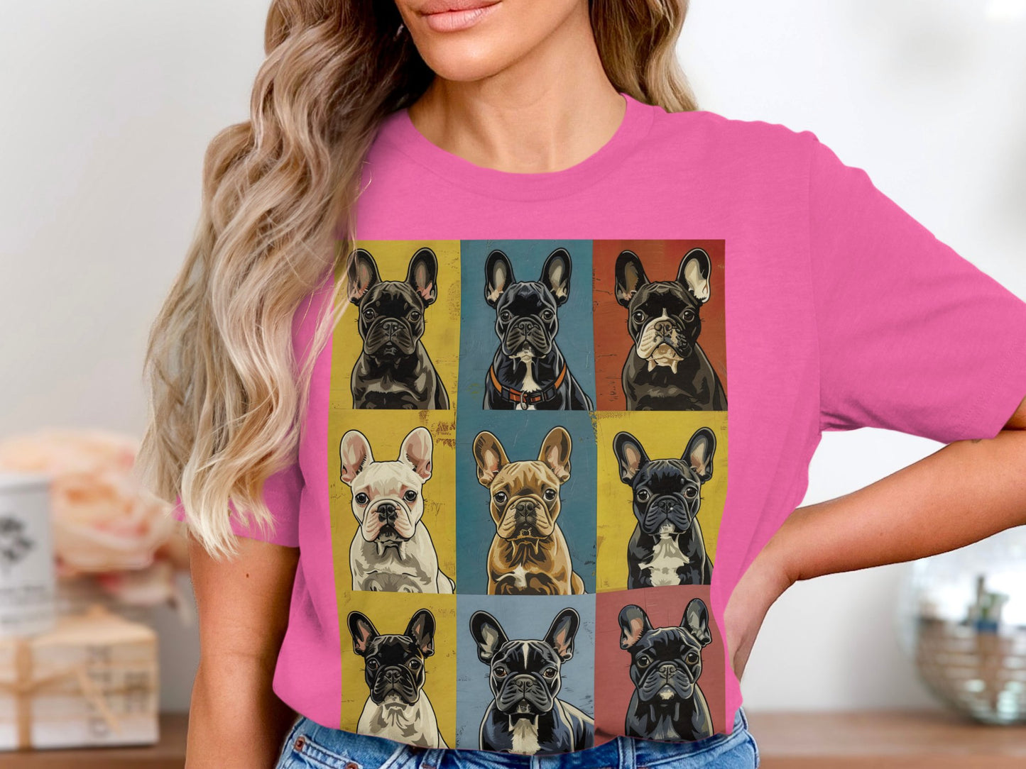 Warhol Woofs Frenchie Tee - A Pop of Pup Personality