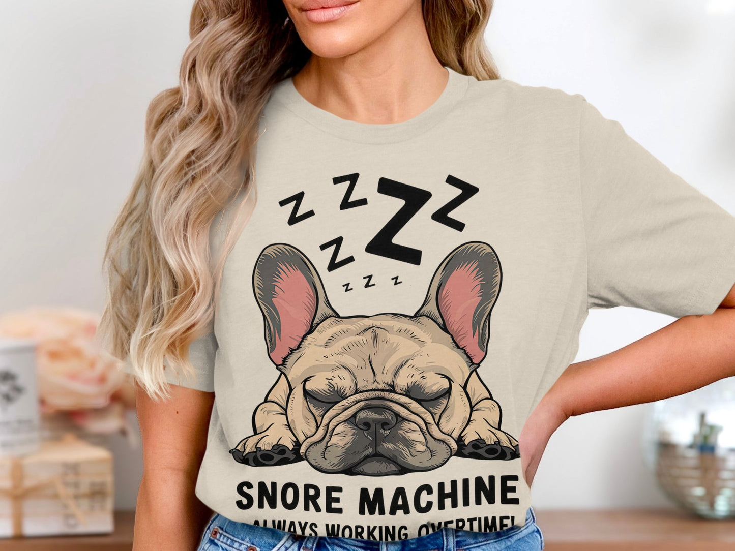 Snore Machine - French Bulldog Deep Sleep Tee