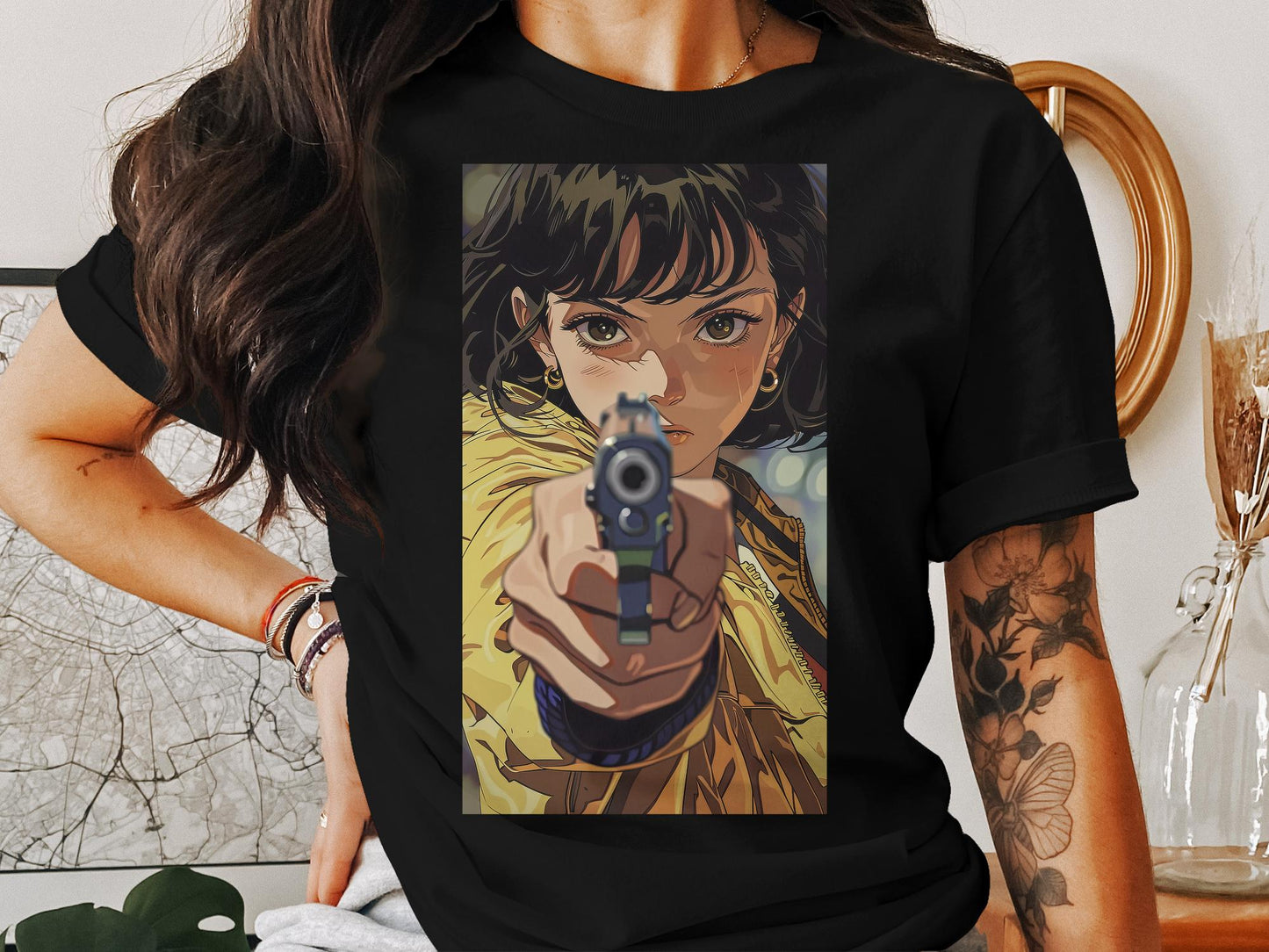 Intense Stare - Anime-Inspired Graphic Tee