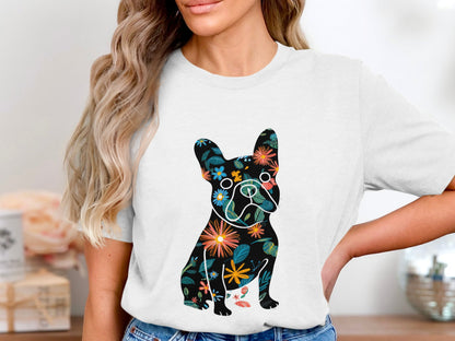 Blossom Pup Tee - Nature's Canine Silhouette