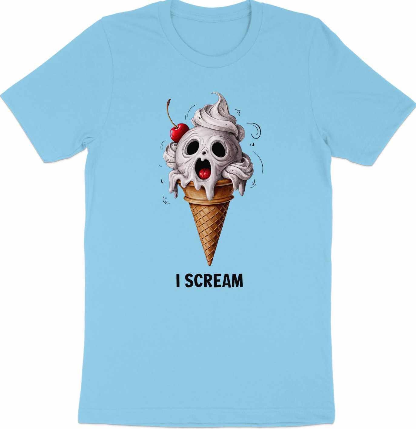 Chilling Treat Tee - Spooky & Sweet Ice Cream Skull
