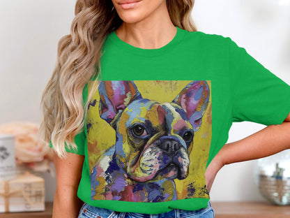 Frenchie Palette Tee - A Canvas of Canine Charm
