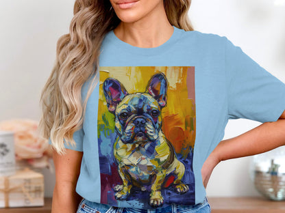 Frenchie in Color Tee - A Masterpiece of Fun