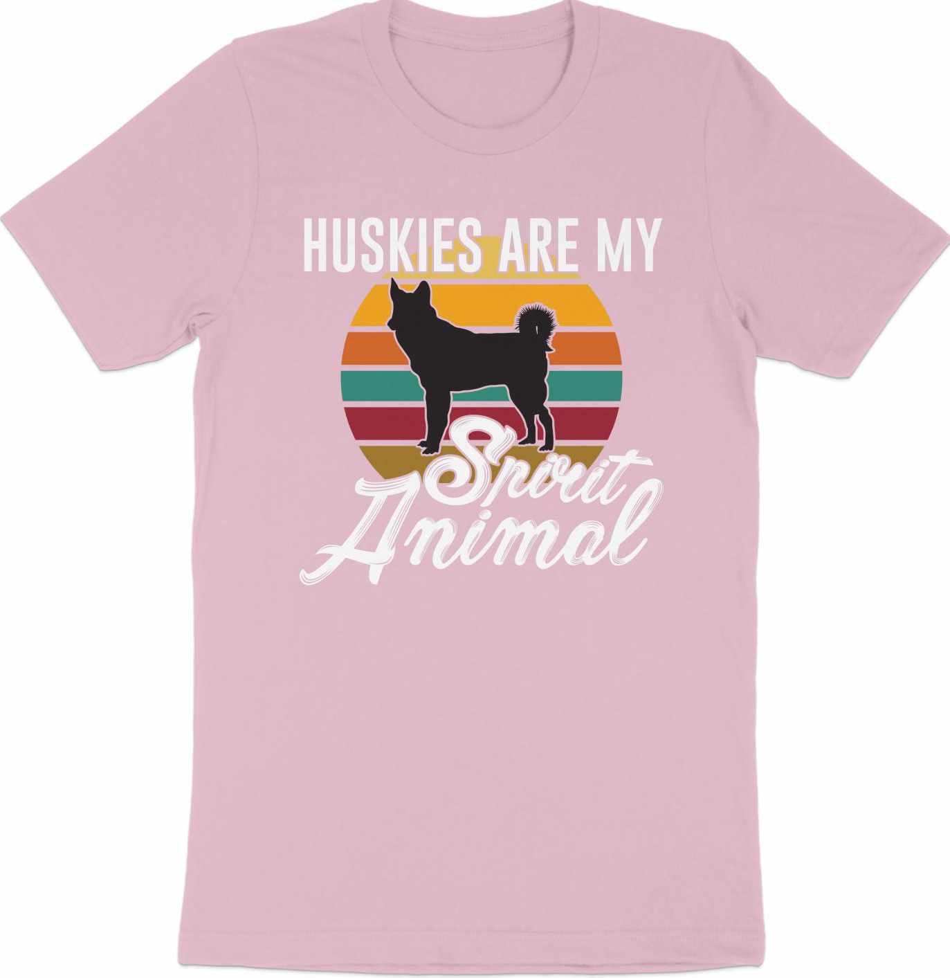Retro Spirit Husky - 'Huskies are My Spirit Animal' Tee