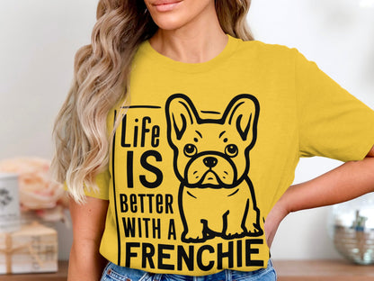 Frenchie Love Tee - Canine Charm in Monochrome