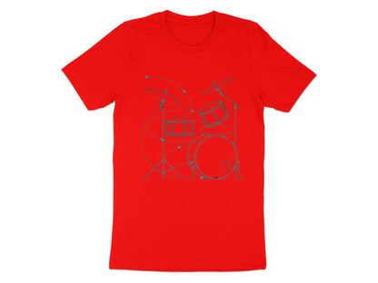 Rhythm And Lines - Minimalist Drummer Tee