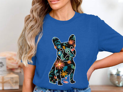 Blossom Pup Tee - Nature's Canine Silhouette