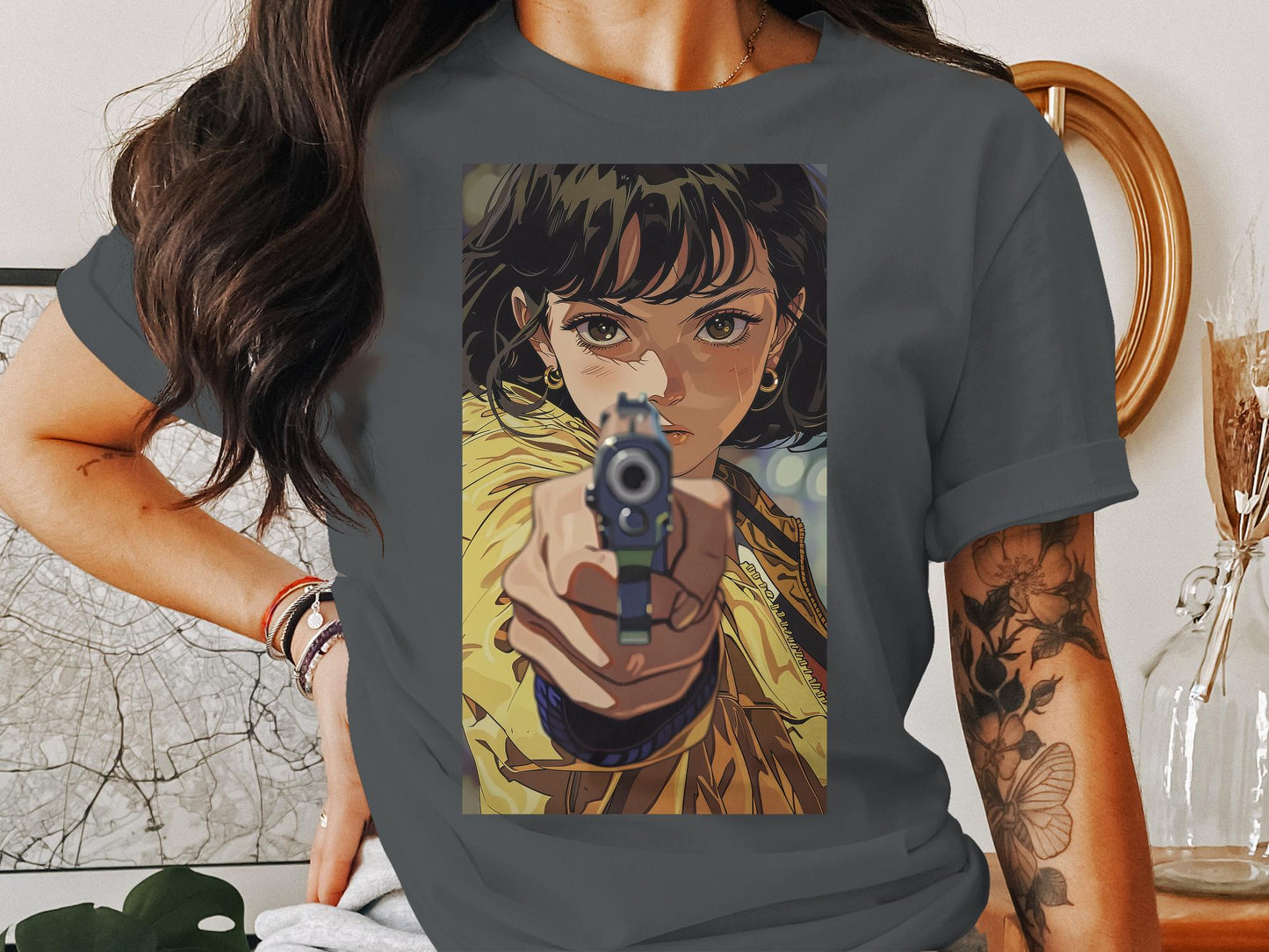 Intense Stare - Anime-Inspired Graphic Tee