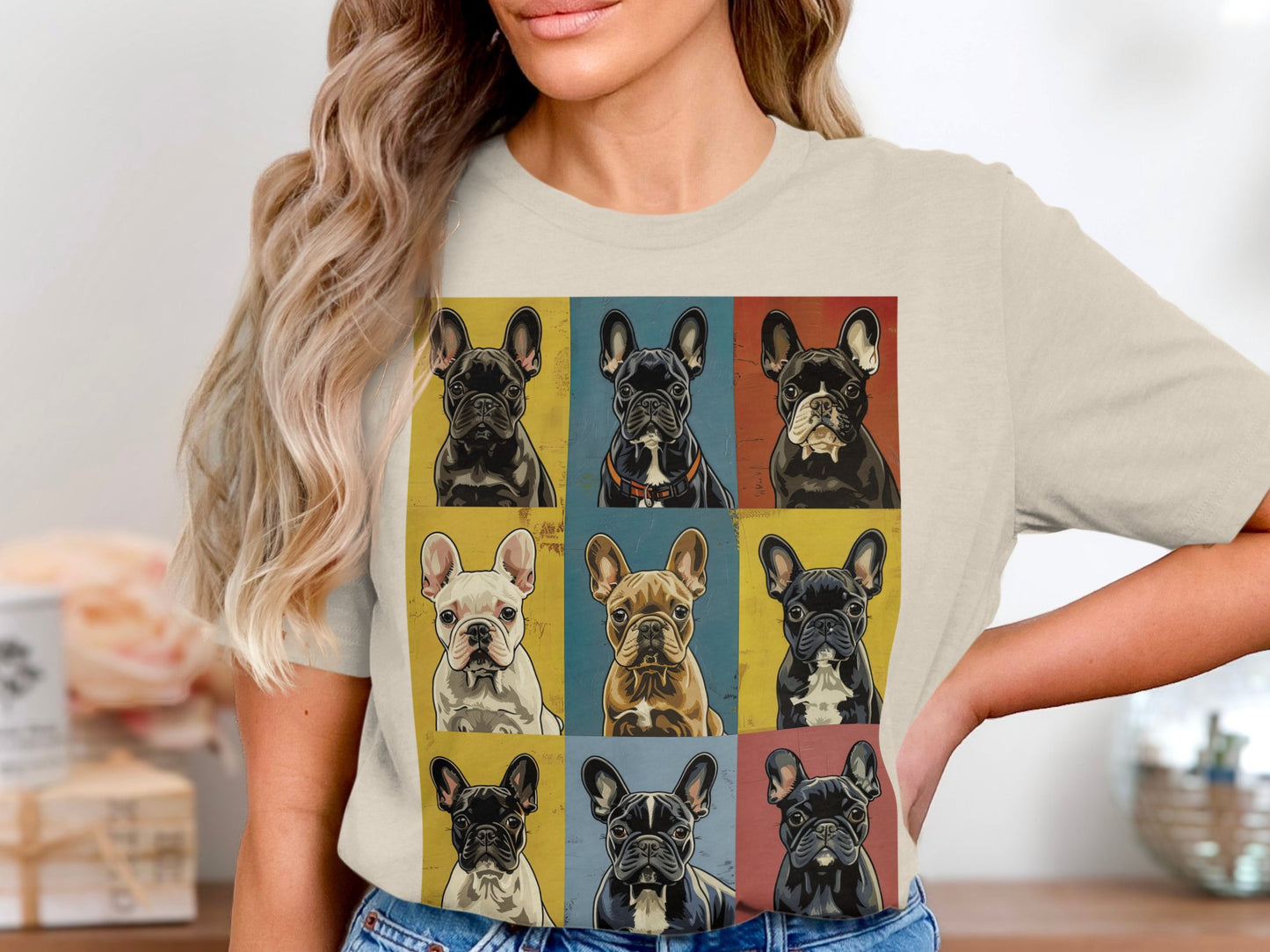 Warhol Woofs Frenchie Tee - A Pop of Pup Personality