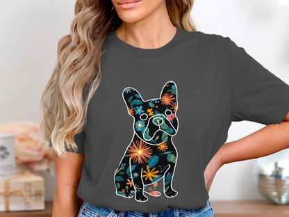 Blossom Pup Tee - Nature's Canine Silhouette