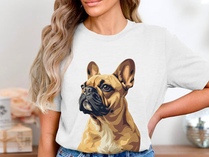 Noble Gaze French Bulldog Tee - Timeless Elegance
