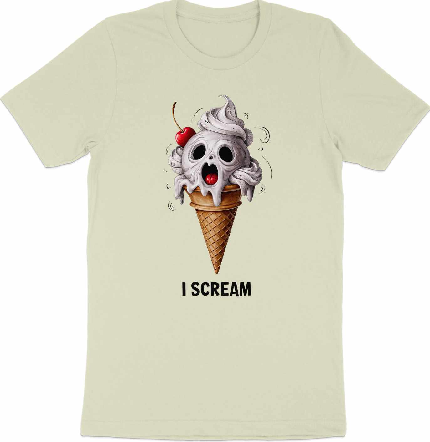 Chilling Treat Tee - Spooky & Sweet Ice Cream Skull