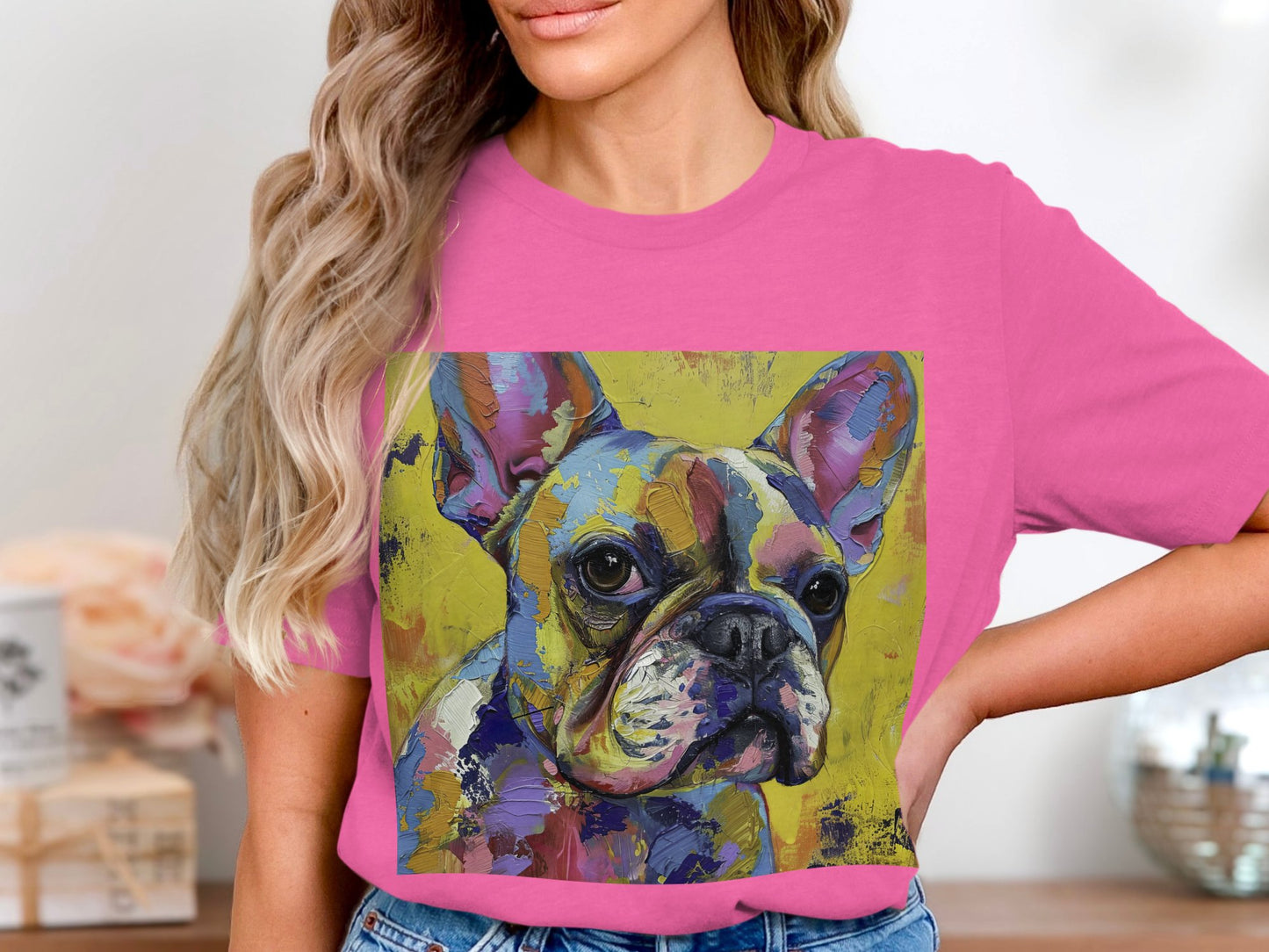 Frenchie Palette Tee - A Canvas of Canine Charm
