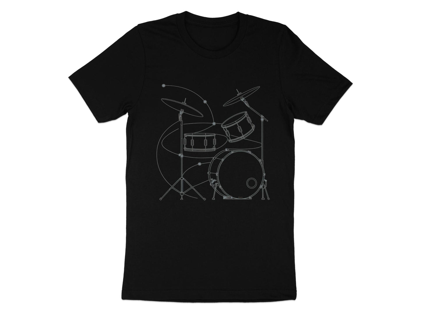 Rhythm And Lines - Minimalist Drummer Tee