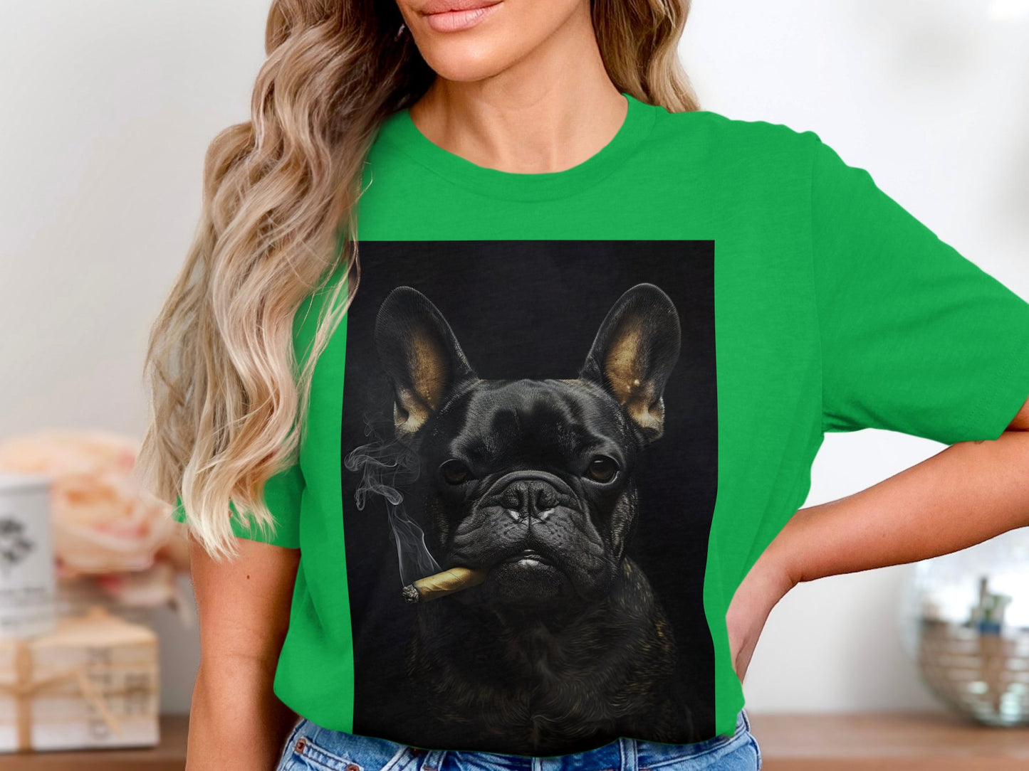 The Brooding Frenchie Tee - Edgy Elegance