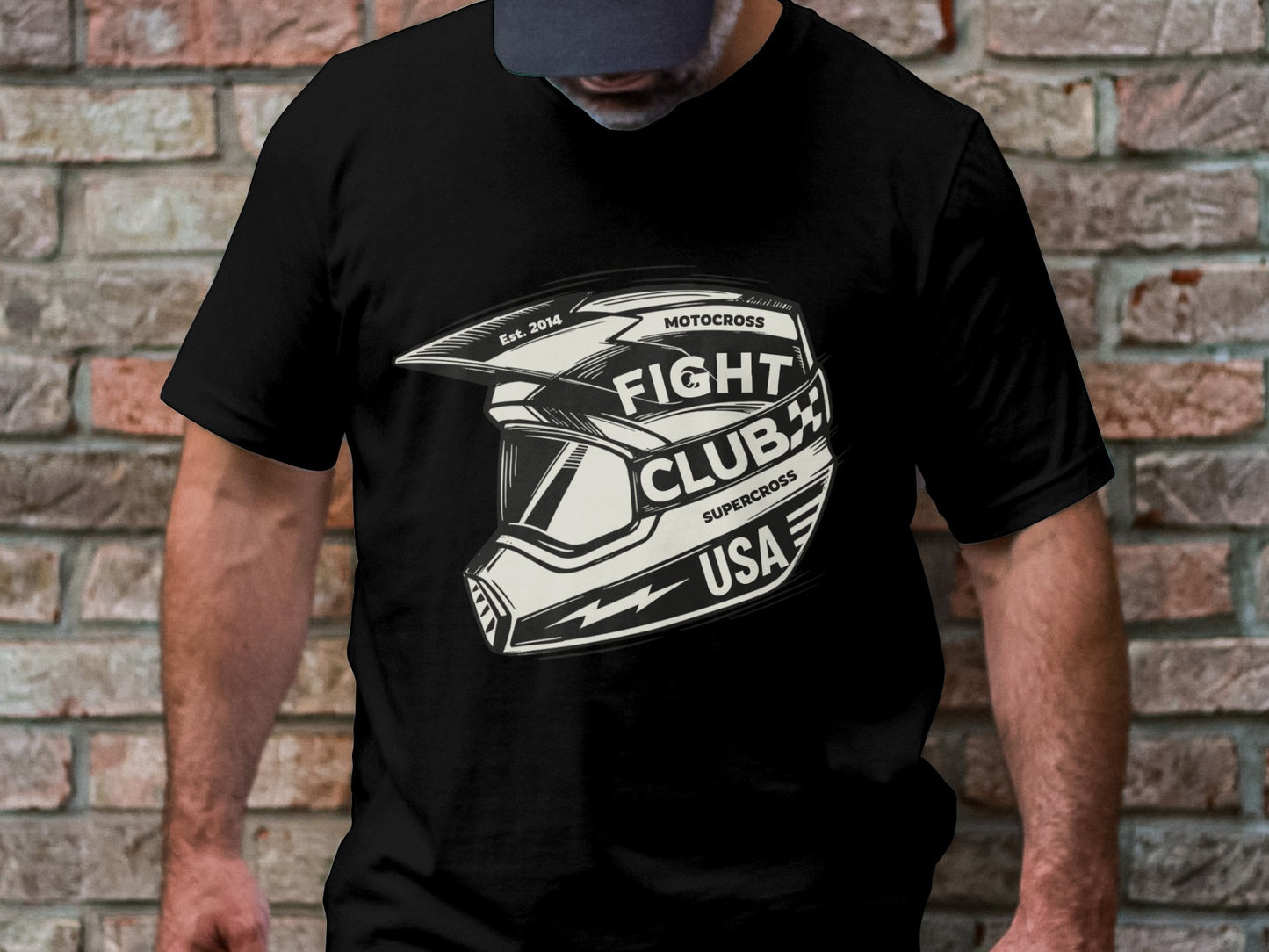 Motocross and Supercross Fans Fight Club - Helmet Tee