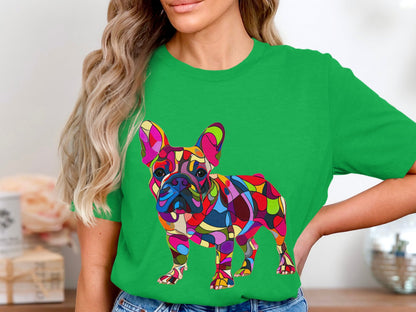 Kaleido Pup French Bulldog Tee - A Spectrum of Fun