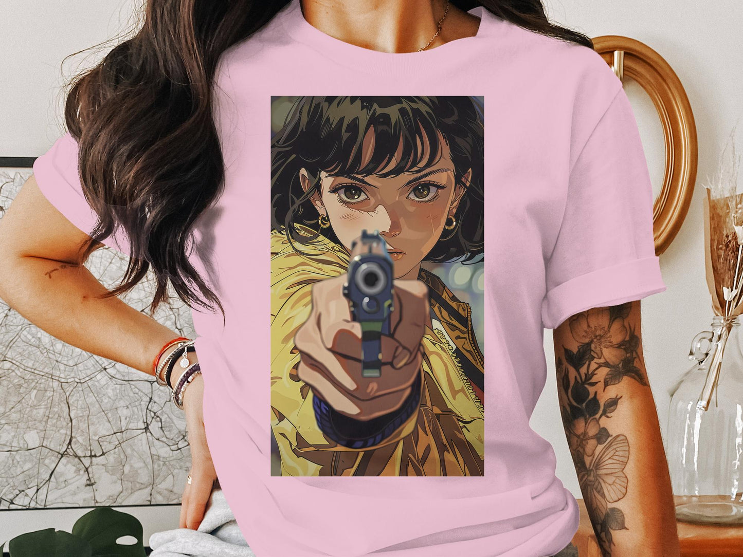 Intense Stare - Anime-Inspired Graphic Tee