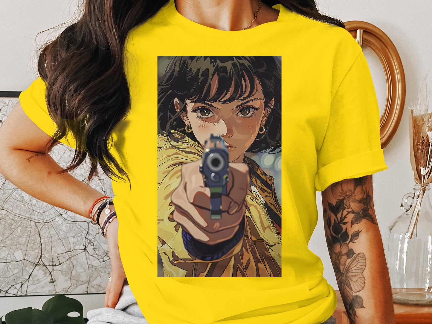 Intense Stare - Anime-Inspired Graphic Tee