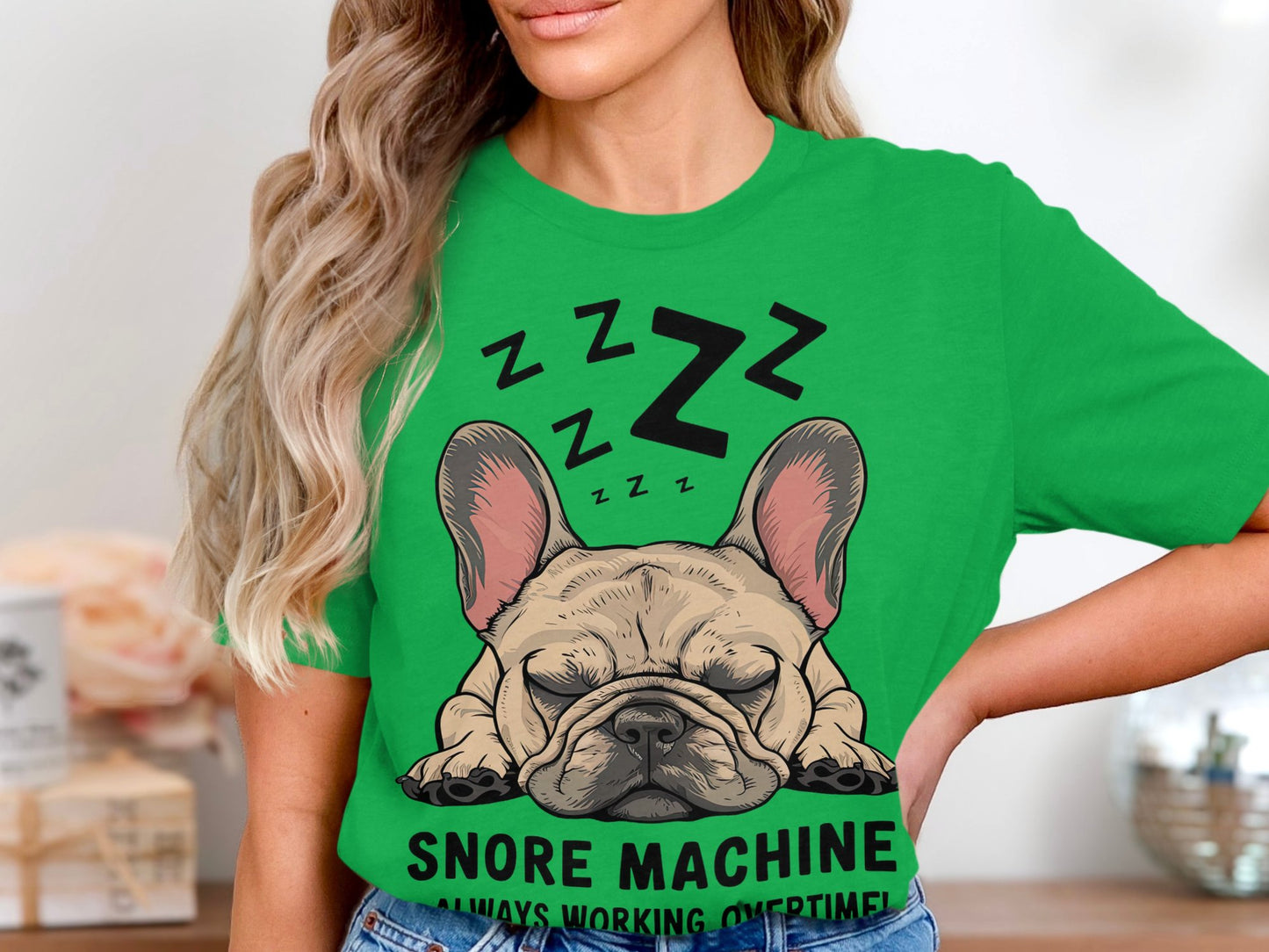 Snore Machine - French Bulldog Deep Sleep Tee