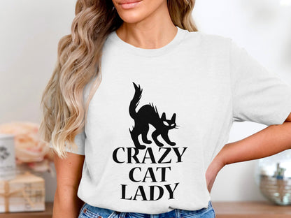 Fierce Feline Spirit Tee - Black Cat Edition, Crazy Cat Lady