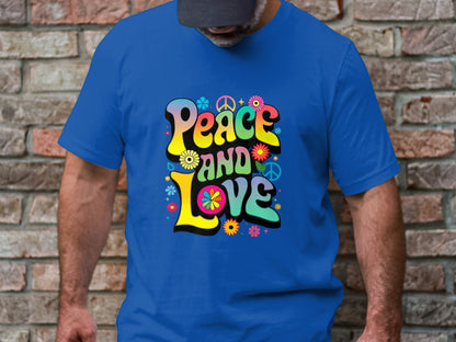 Peace and Love Tee - Groovy Flower Power Revolution