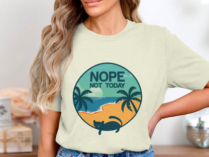 Beachside Feline Retreat Tee - NOPE Not Today