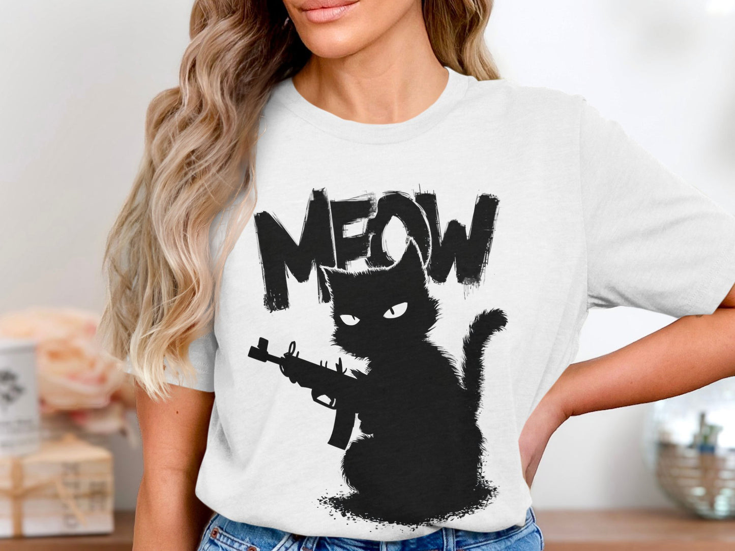 Rebel Meow - Fierce Cat Graphic Tee