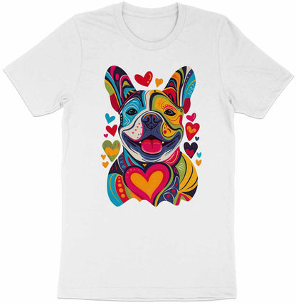 French Bulldog Festival of Hearts Tee - Vibrant & Loving
