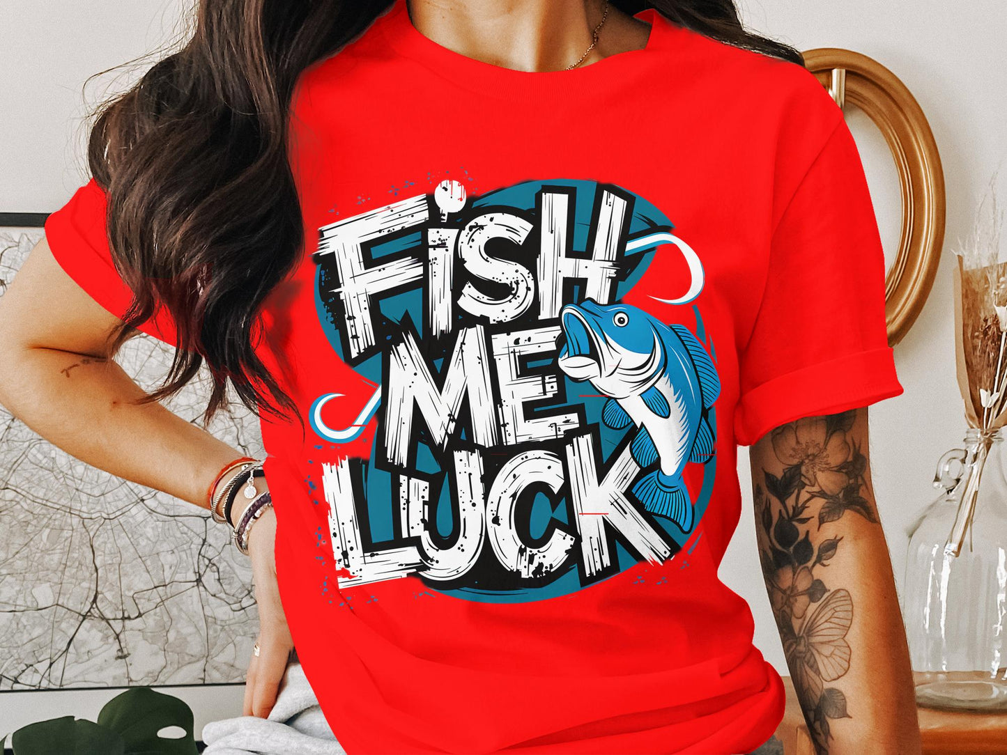 Fish Me Luck - Fun Fishing Graphic Tee