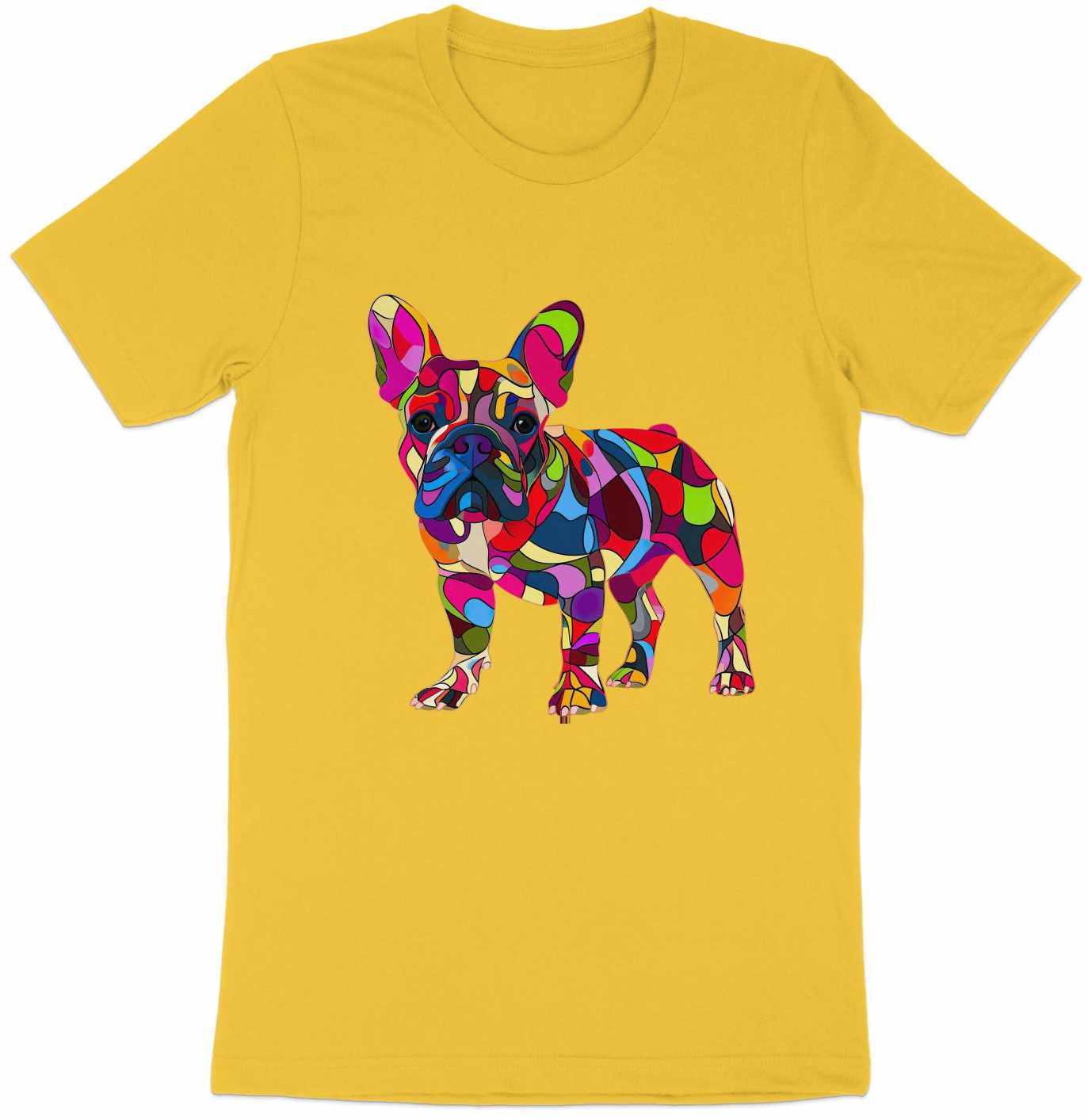 Kaleido Pup French Bulldog Tee - A Spectrum of Fun