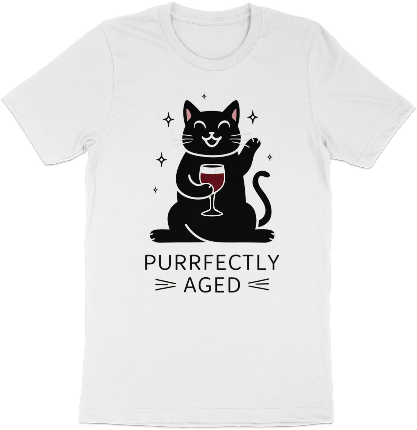 Purrfectly Aged - Wine Connoisseur Cat Tee