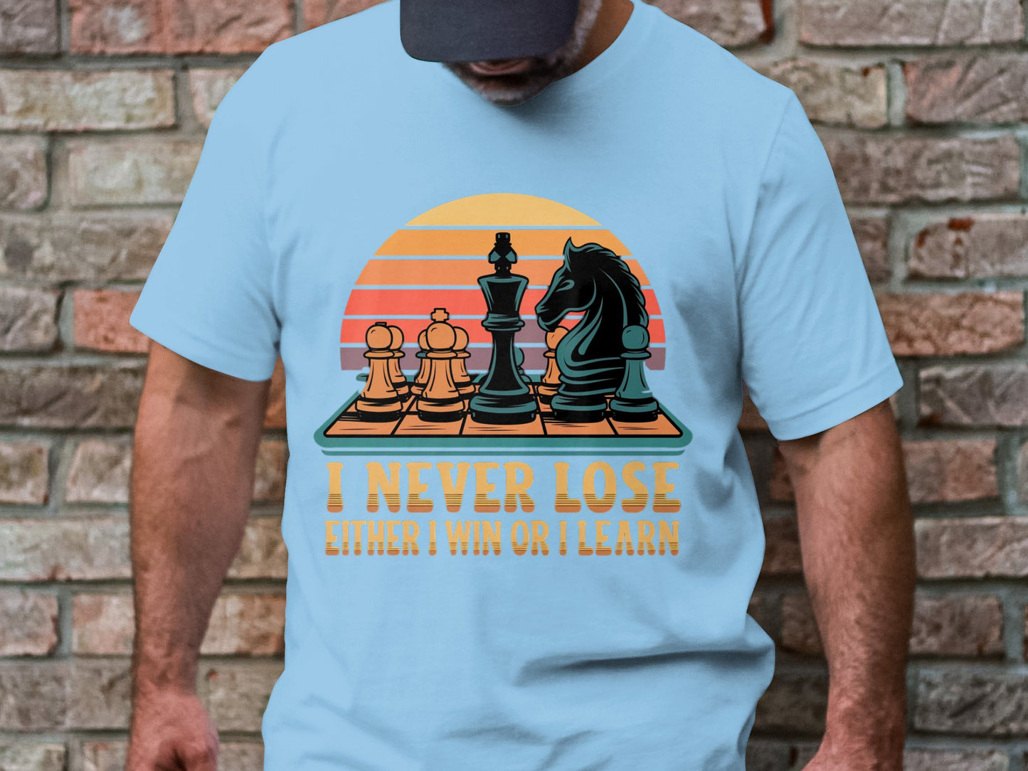 Master of the Game Chessboard Sunset Tee - Inspirational Strategy Shirt