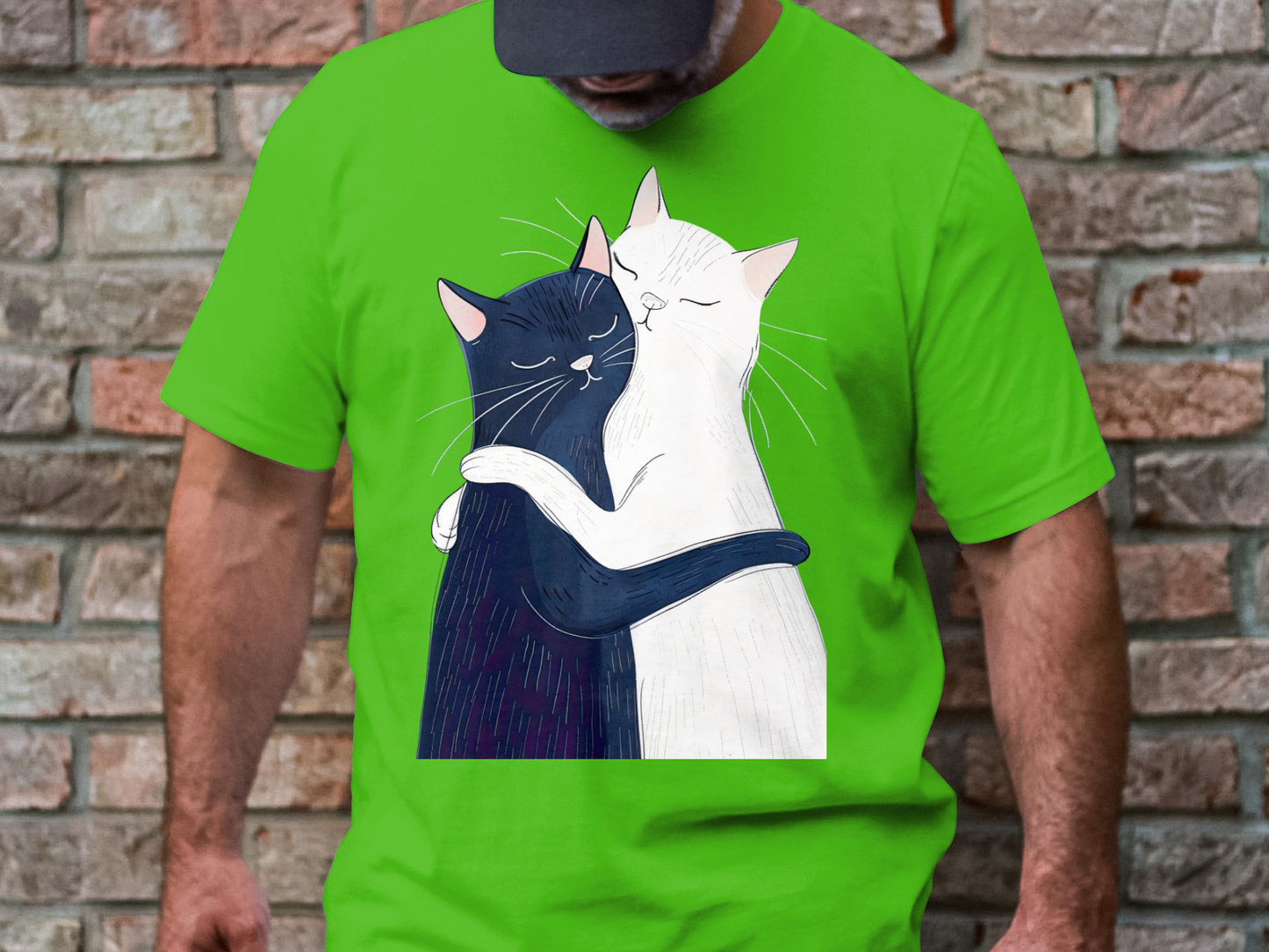 Yin Yang Cat Hug T-Shirt – Celebrating Togetherness