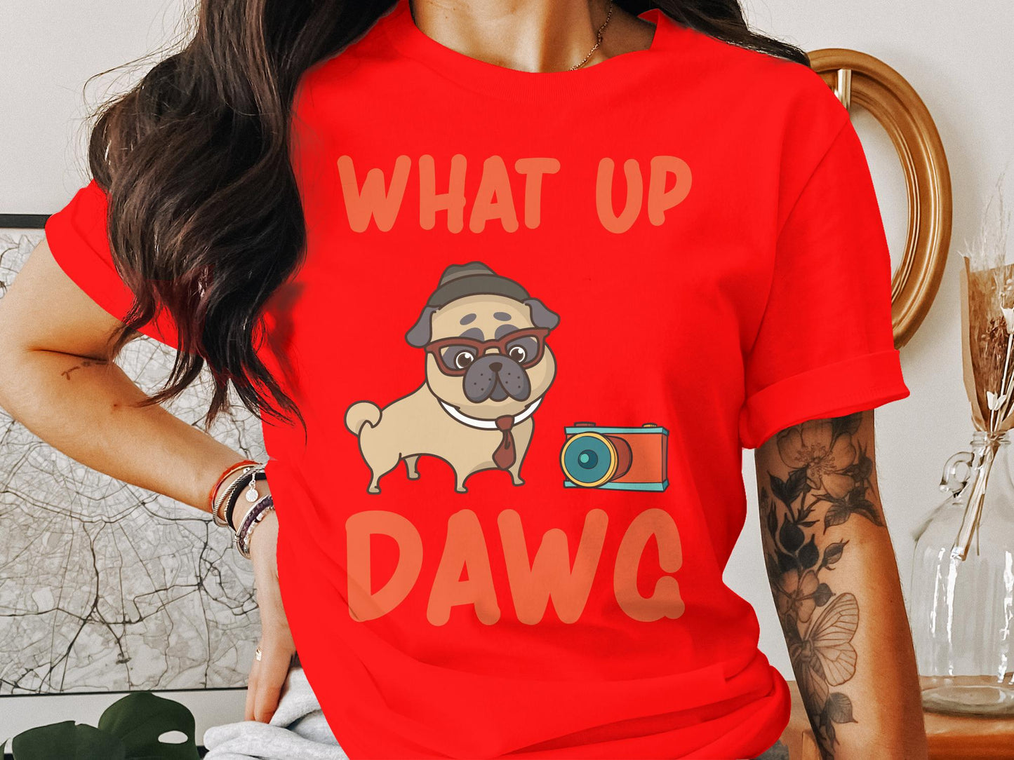 What Up Dawg - Pug Life Graphical Designer Tee